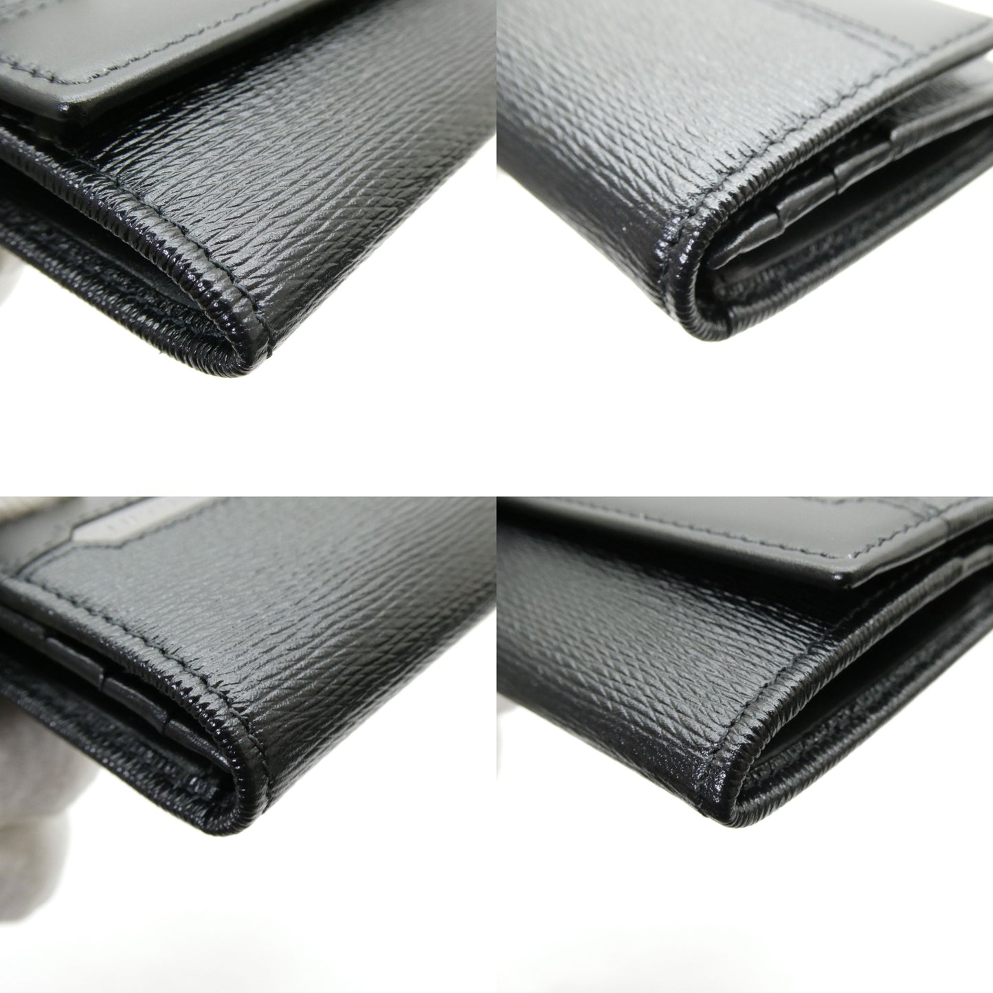 BVLGARI Leather Coin Case Black Size ONE SIZE