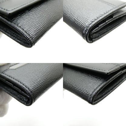 BVLGARI Leather Coin Case Black Size ONE SIZE