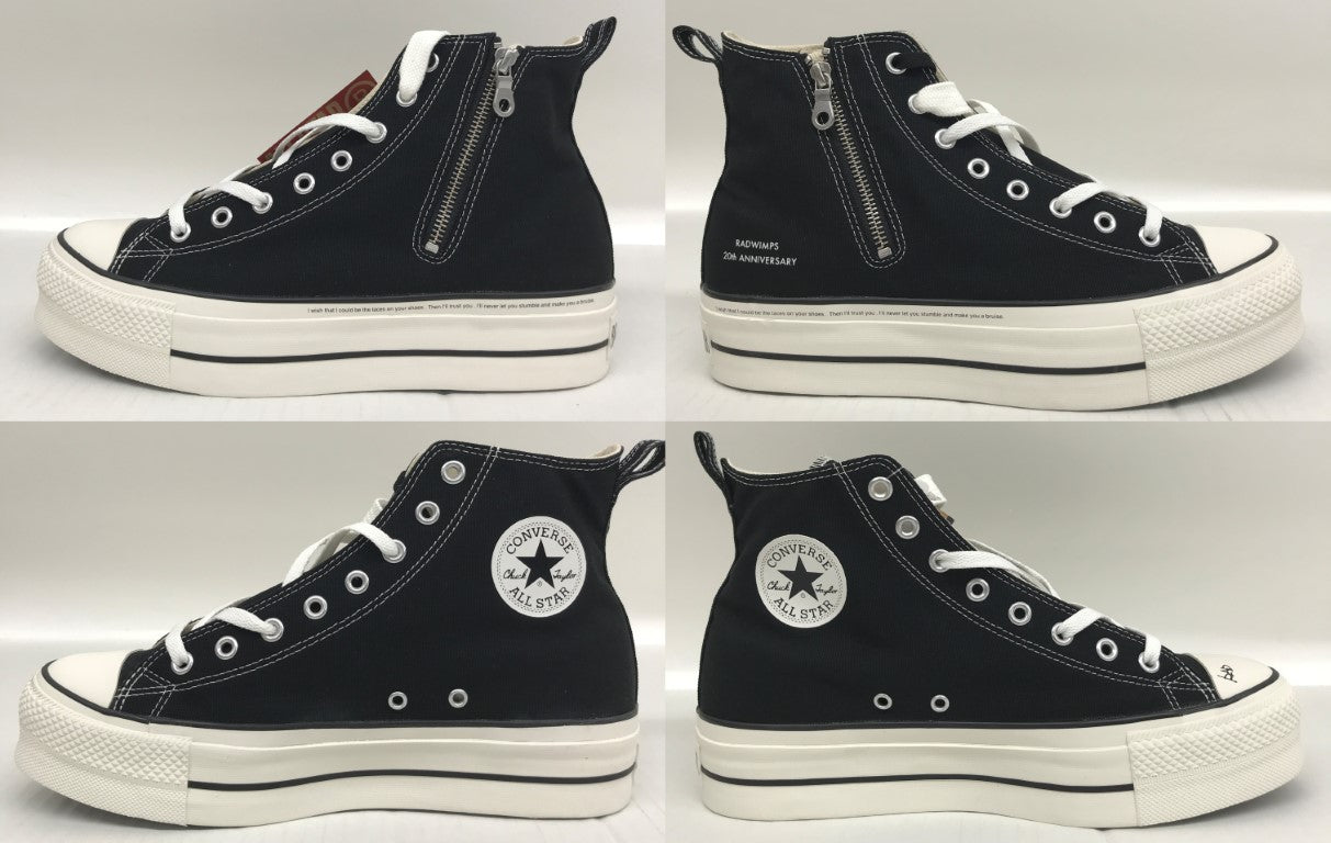 Converse All Star Lifted Z Hi Black Sneakers Size 29.0