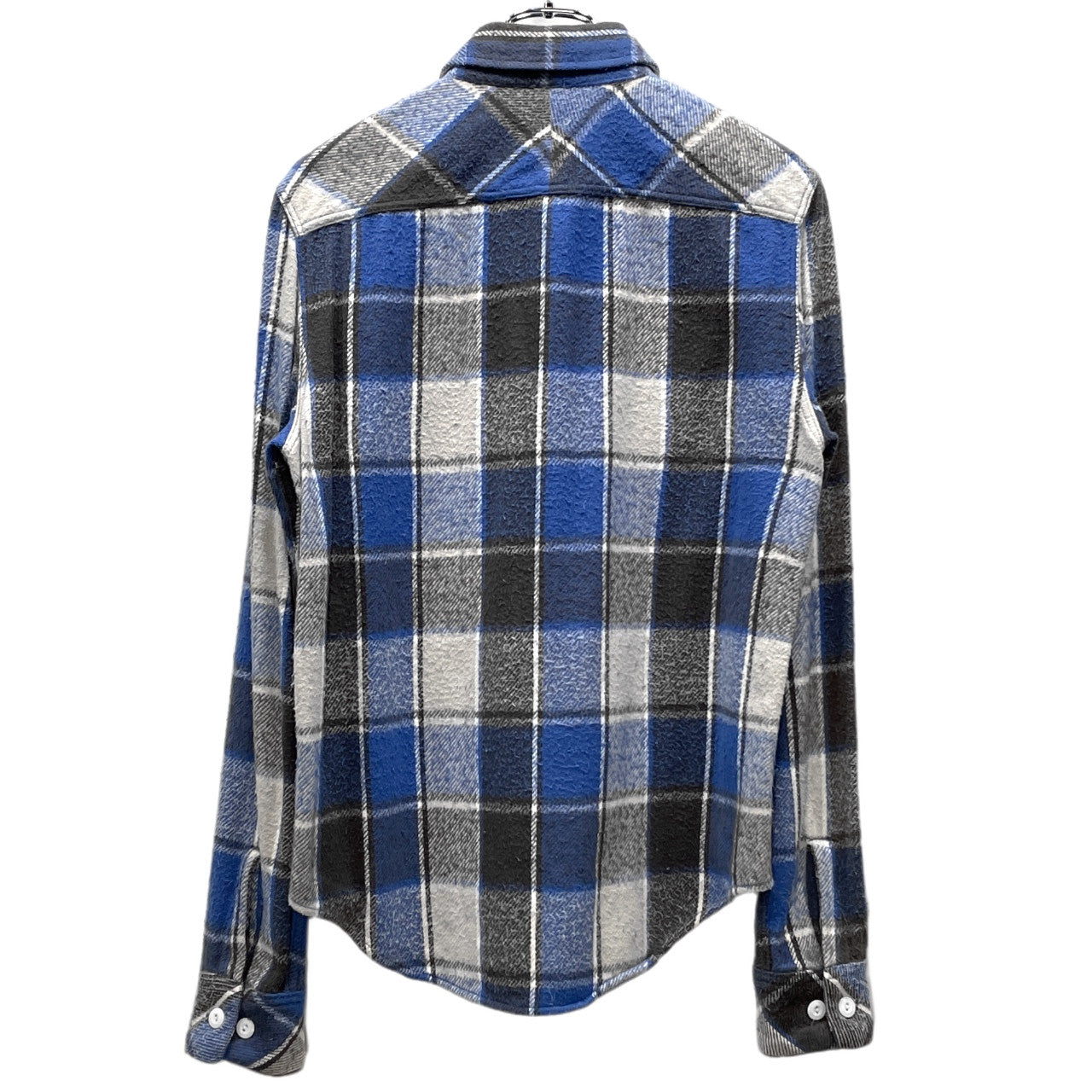 NUMBER NINE 05AW Flannel Double Pocket Shirt Blue Size 2