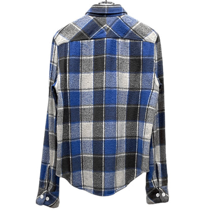 NUMBER NINE 05AW Flannel Double Pocket Shirt Blue Size 2