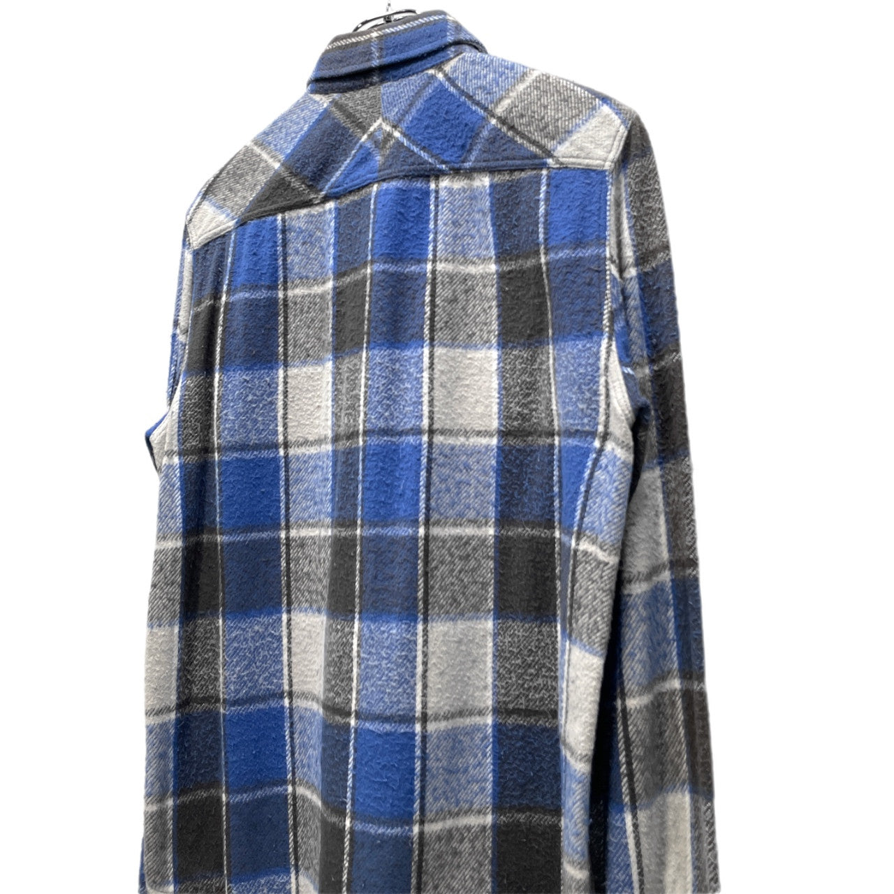 NUMBER NINE 05AW Flannel Double Pocket Shirt Blue Size 2