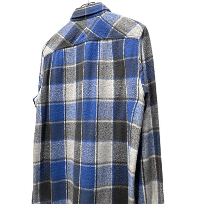 NUMBER NINE 05AW Flannel Double Pocket Shirt Blue Size 2