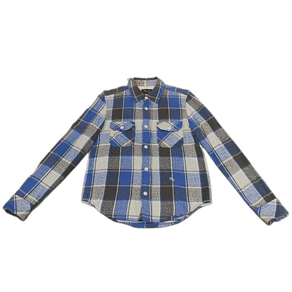 NUMBER NINE 05AW Flannel Double Pocket Shirt Blue Size 2