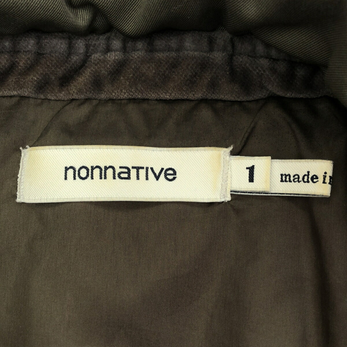nonnative 17AW Skier Puff Poly Twill Jacket Cement Size 1