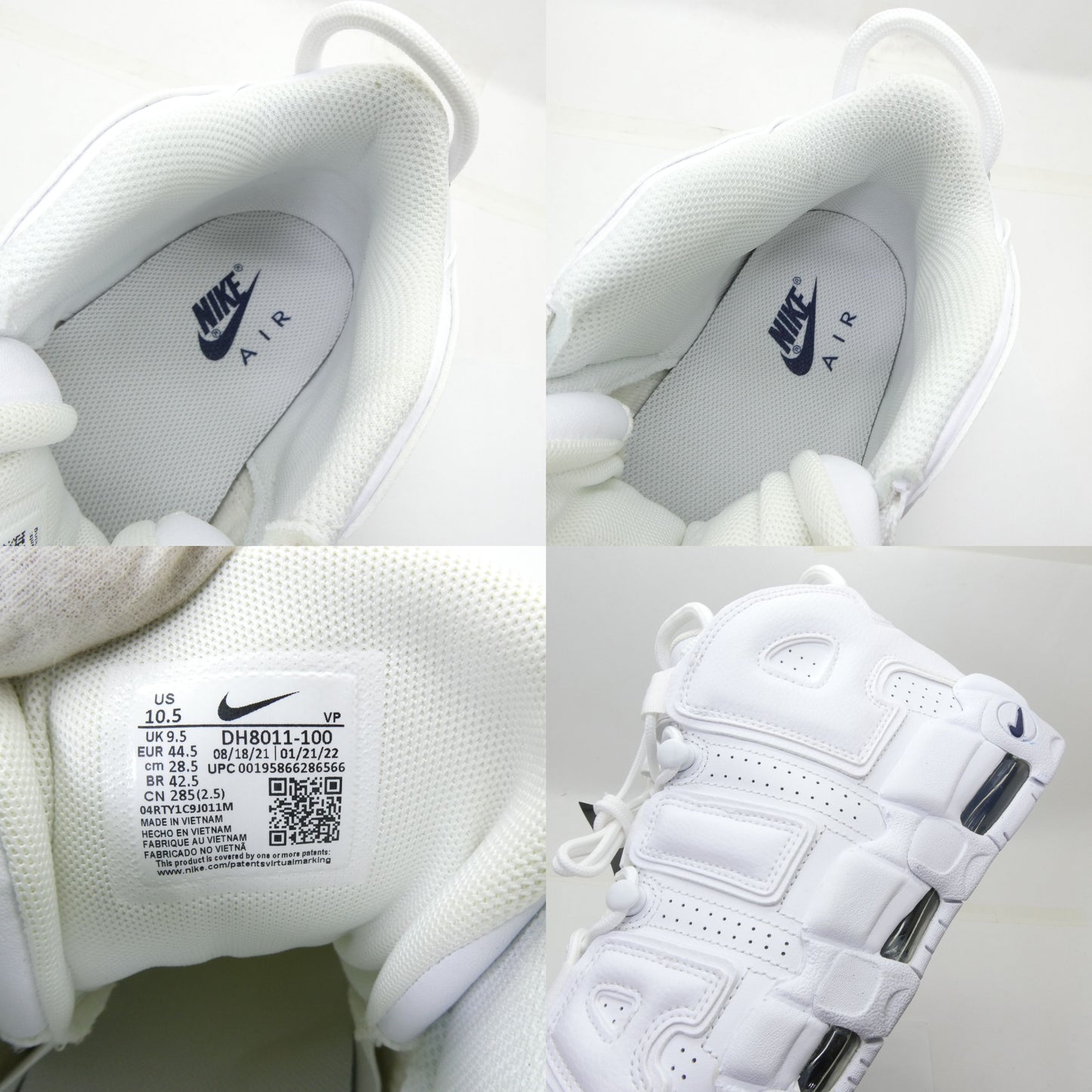 NIKE Air More Uptempo 96 White Sneakers