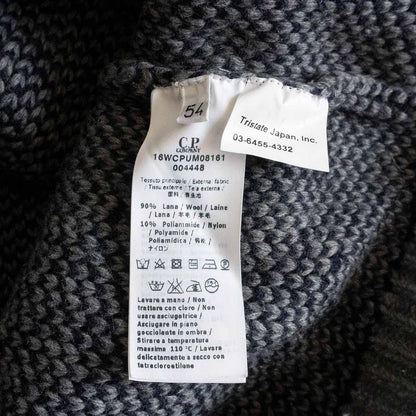 C.P. Company Patterned knit half-zip high-neck sweater Gray Size 54