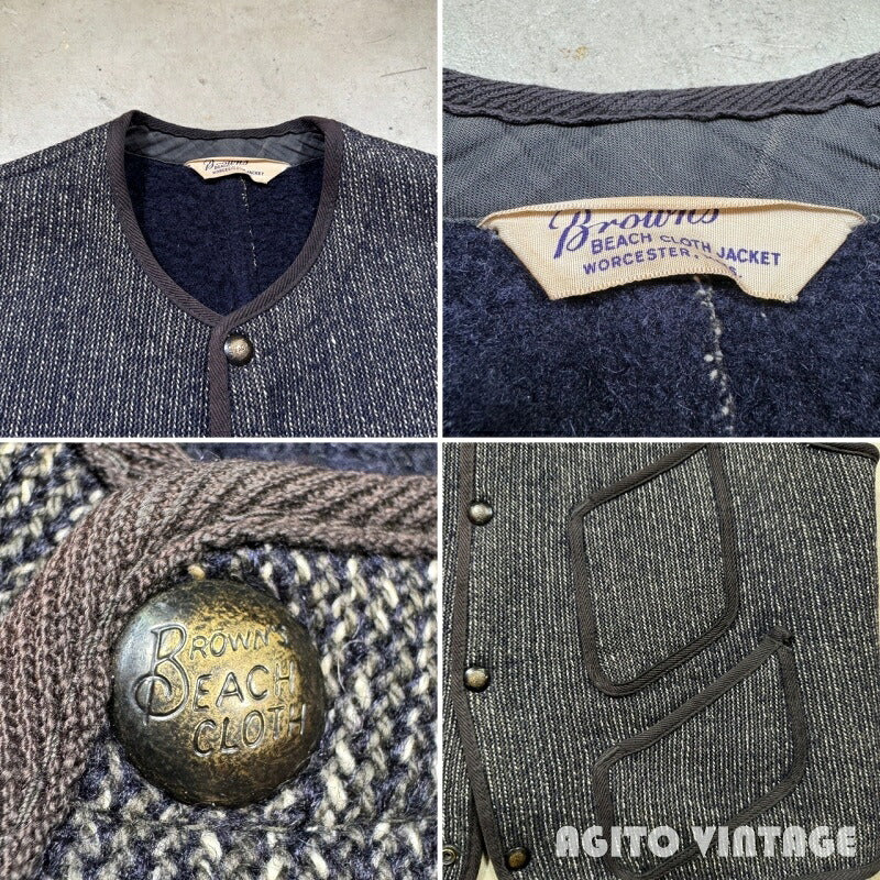 Brown's Beach 40s Vintage Beach Cloth Vest Multi Size M