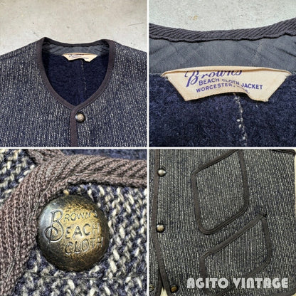 Brown's Beach 40s Vintage Beach Cloth Vest Multi Size M