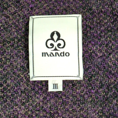 mando 22AW Argyle Mohair Blend Wool Cardigan Size 3