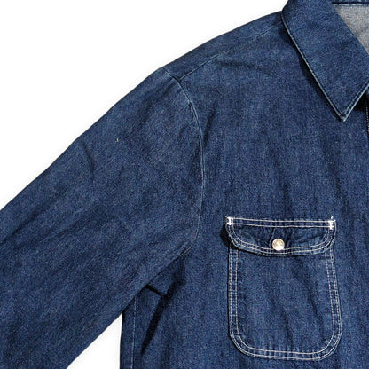 STUSSY 90s Vintage Pointer Denim Coverall Jacket Size 48