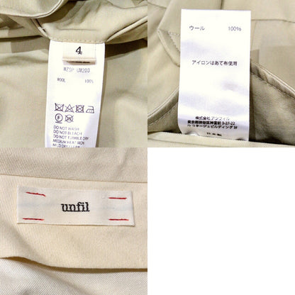 unfil Wool Gabardine Western Pants Beige Size 4