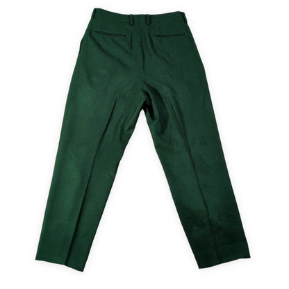 NEAT Hainsworth Melton Wool Two-Tuck Slacks Green Size 46