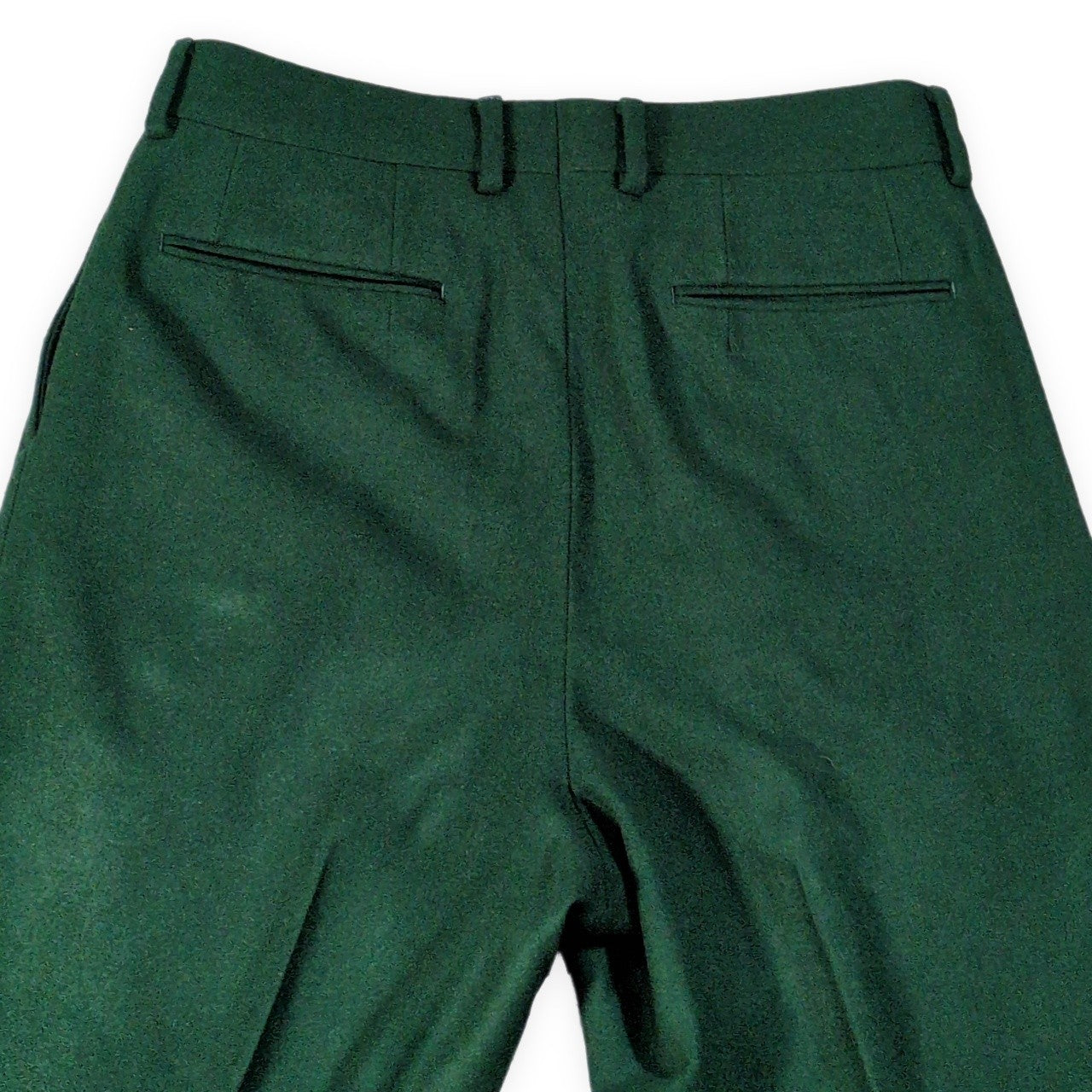 NEAT Hainsworth Melton Wool Two-Tuck Slacks Green Size 46