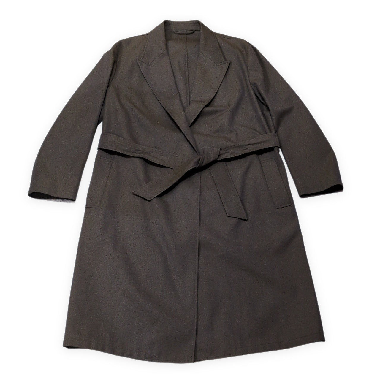 CARUSO per TOMORROWLAND Wool Cotton Wrap Coat Size 50/R