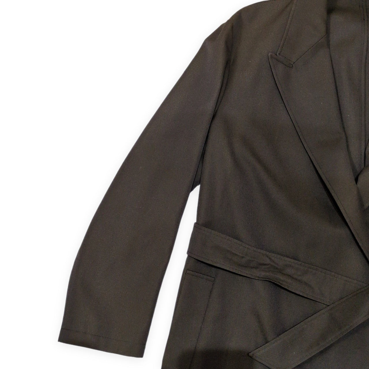 CARUSO per TOMORROWLAND Wool Cotton Wrap Coat Size 50/R