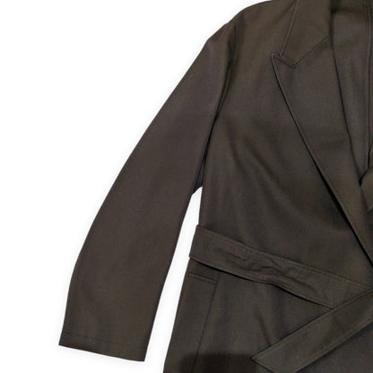 CARUSO per TOMORROWLAND Wool Cotton Wrap Coat Size 50/R