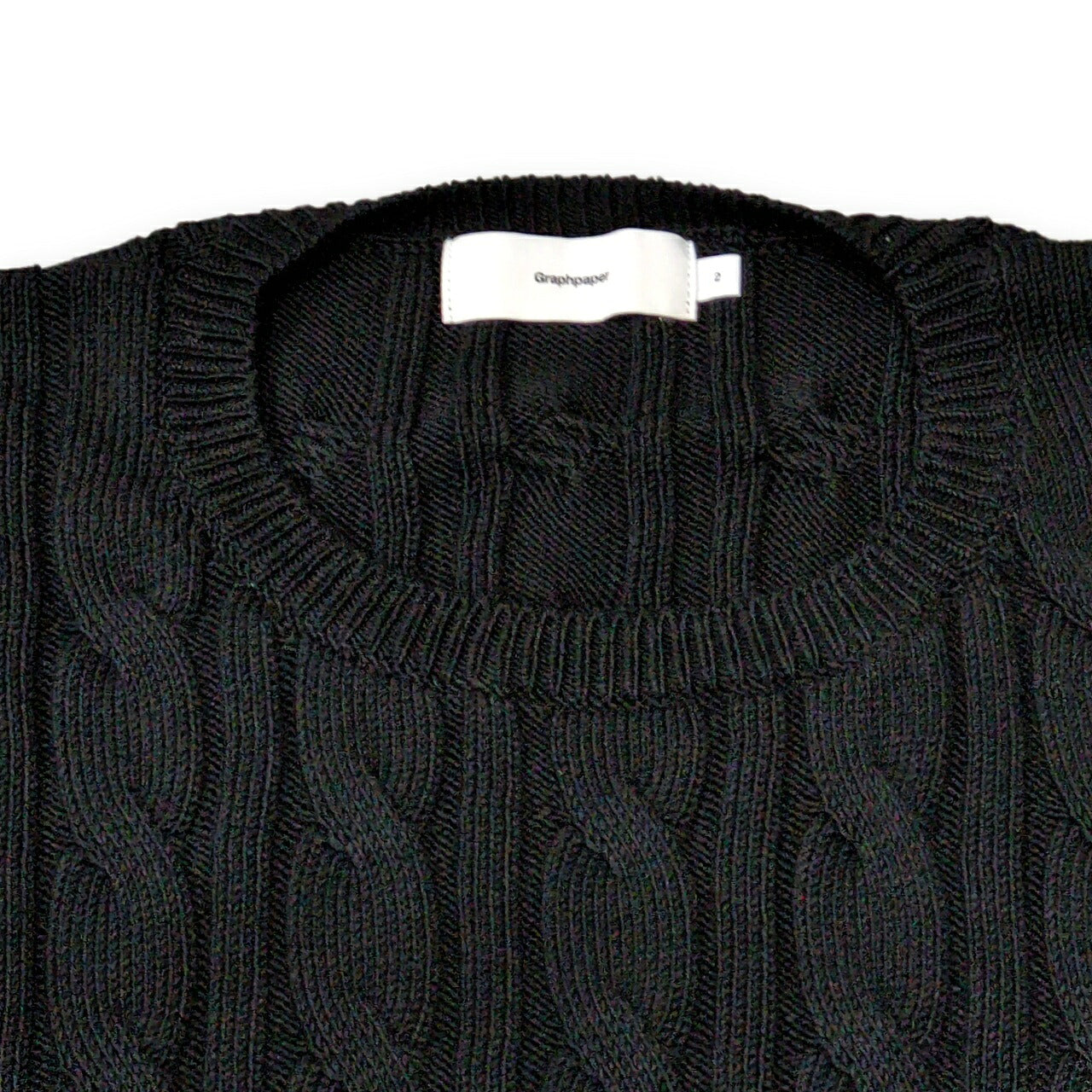 Graphpaper 22SS Suvin Cotton Cable Knit Sweater Size 2