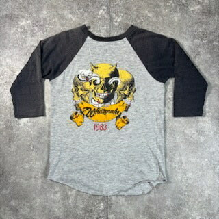 WHITE SNAKE 80s Monsters of Rock Raglan Band Tee Gray