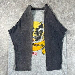 WHITE SNAKE 80s Monsters of Rock Raglan Band Tee Gray