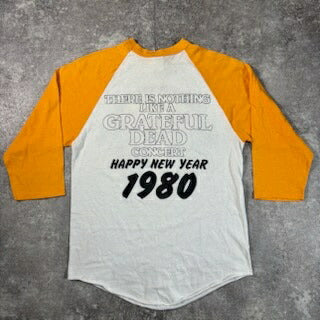 Grateful Dead 80s Vintage Tour Raglan T-Shirt White Size S