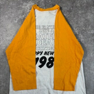 Grateful Dead 80s Vintage Tour Raglan T-Shirt White Size S