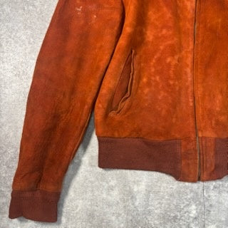 Ma+ Vintage 60s Brown Nubuck Leather MA-1 ESKO Zip Size M