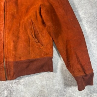 Ma+ Vintage 60s Brown Nubuck Leather MA-1 ESKO Zip Size M