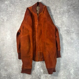 Ma+ Vintage 60s Brown Nubuck Leather MA-1 ESKO Zip Size M