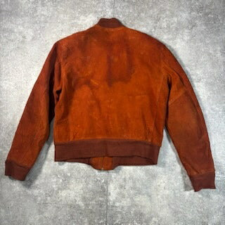Ma+ Vintage 60s Brown Nubuck Leather MA-1 ESKO Zip Size M