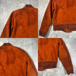 Ma+ Vintage 60s Brown Nubuck Leather MA-1 ESKO Zip Size M