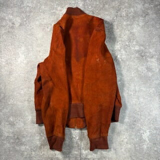 Ma+ Vintage 60s Brown Nubuck Leather MA-1 ESKO Zip Size M