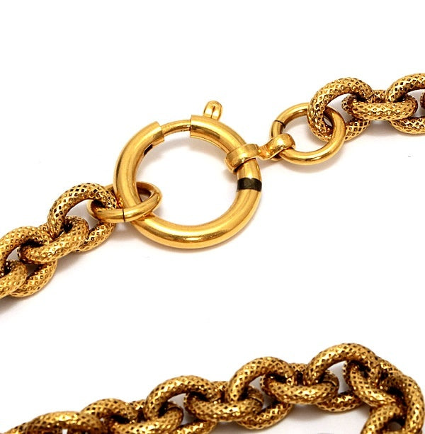 CHANEL Vintage Gold GP Coco Mark Fringe Size ONE SIZE