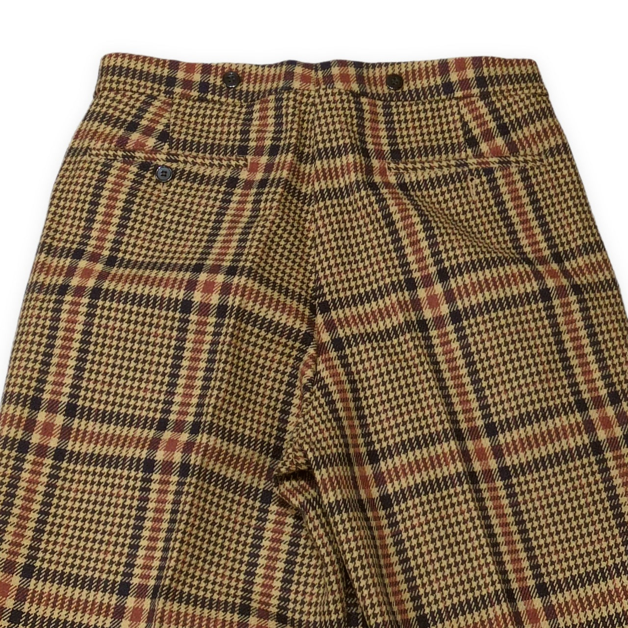 AMI Brown Check Wool Trousers Size 38