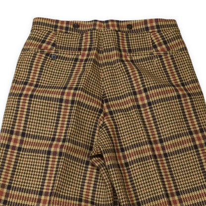 AMI Brown Check Wool Trousers Size 38