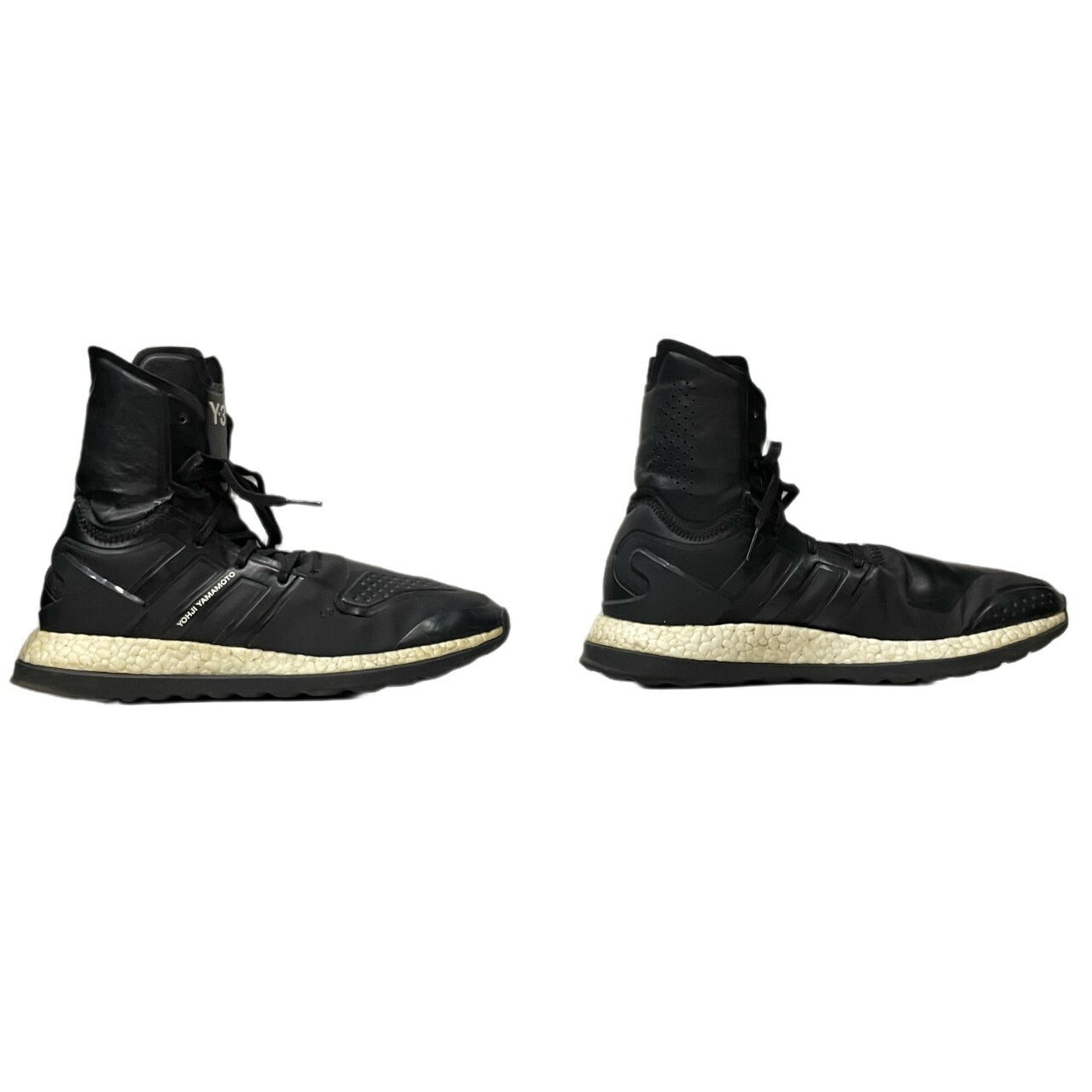 Y-3 Pure Boost ZG High Lace-Up Sneaker Boots Black Size 27