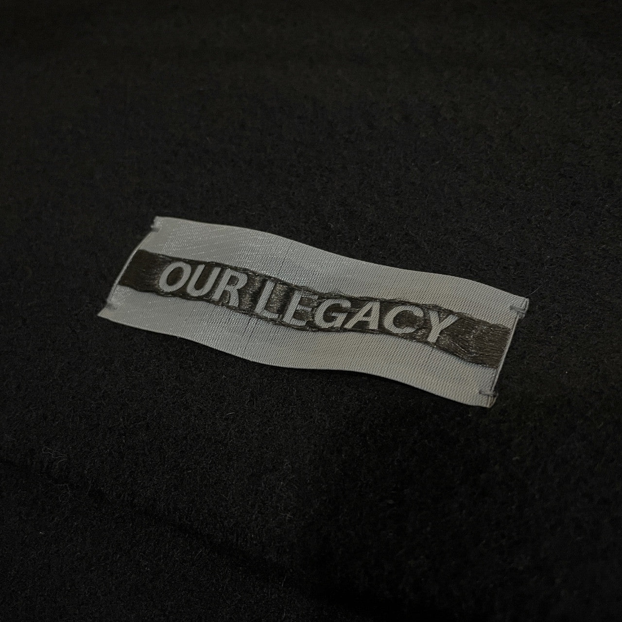 OUR LEGACY 24AW Black Double Wool Fringe Scarf Size ONE SIZE