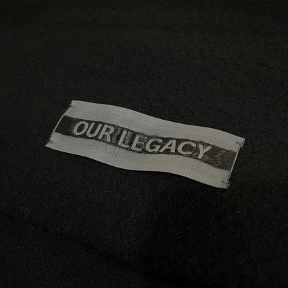 OUR LEGACY 24AW Black Double Wool Fringe Scarf Size ONE SIZE