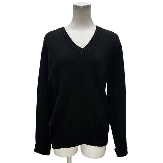 Y's 70s Archive Black Wool Knit Sweater