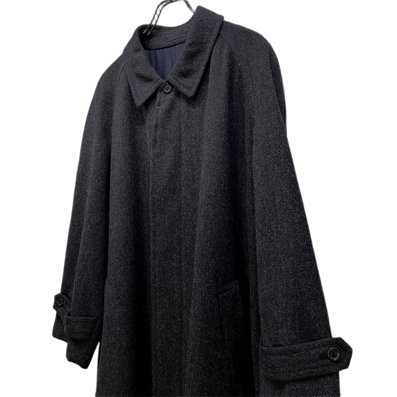Comme des Garcons Wool Tweed Balmacaan Coat Archive Size M