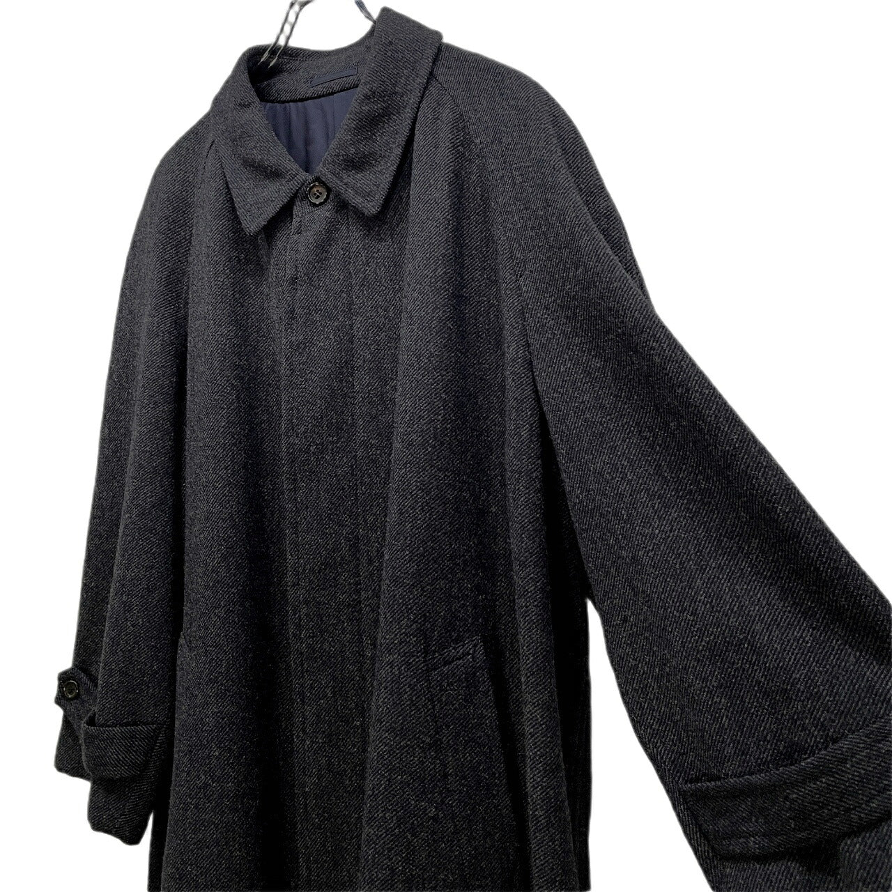 Comme des Garcons Wool Tweed Balmacaan Coat Archive Size M