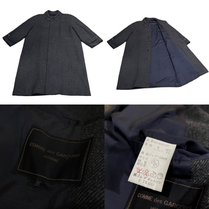 Comme des Garcons Wool Tweed Balmacaan Coat Archive Size M
