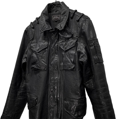 Vintage RETRO GRADE Black Leather Riders Jacket Size M