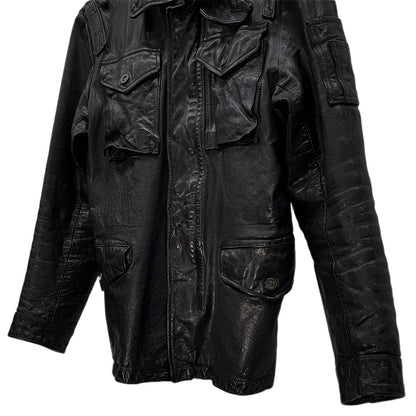 Vintage RETRO GRADE Black Leather Riders Jacket Size M