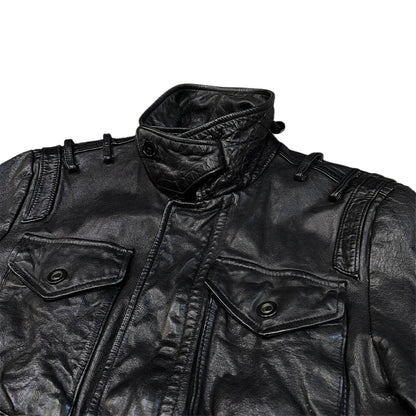 Vintage RETRO GRADE Black Leather Riders Jacket Size M