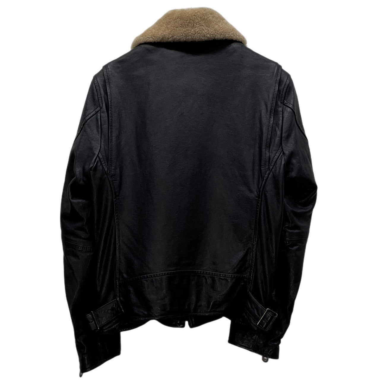 Yohji Yamamoto 10AW Horse Leather Boa Collar Riri Zip Size 2