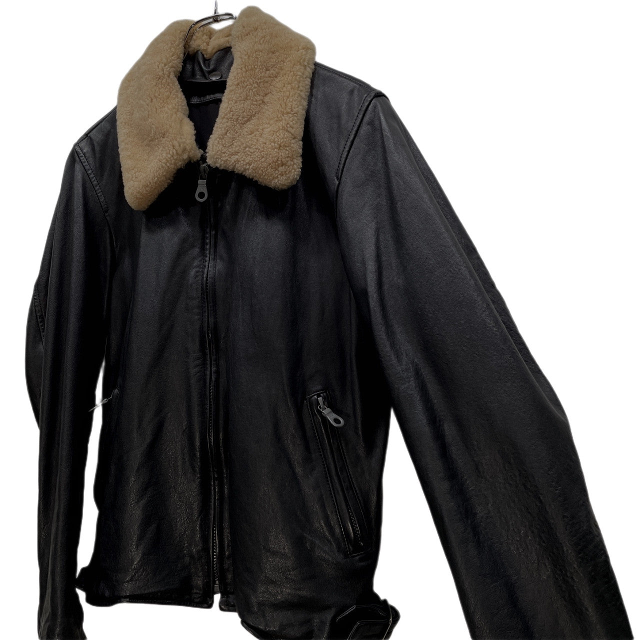 Yohji Yamamoto 10AW Horse Leather Boa Collar Riri Zip Size 2