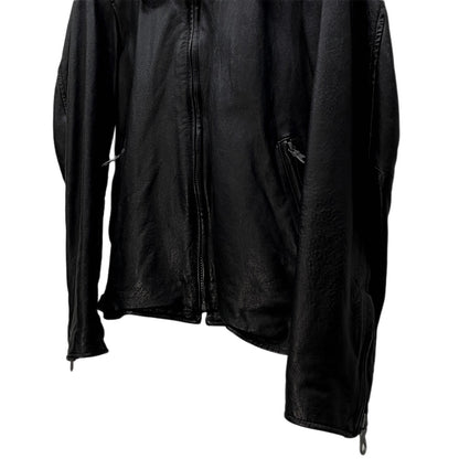 Yohji Yamamoto 10AW Horse Leather Boa Collar Riri Zip Size 2