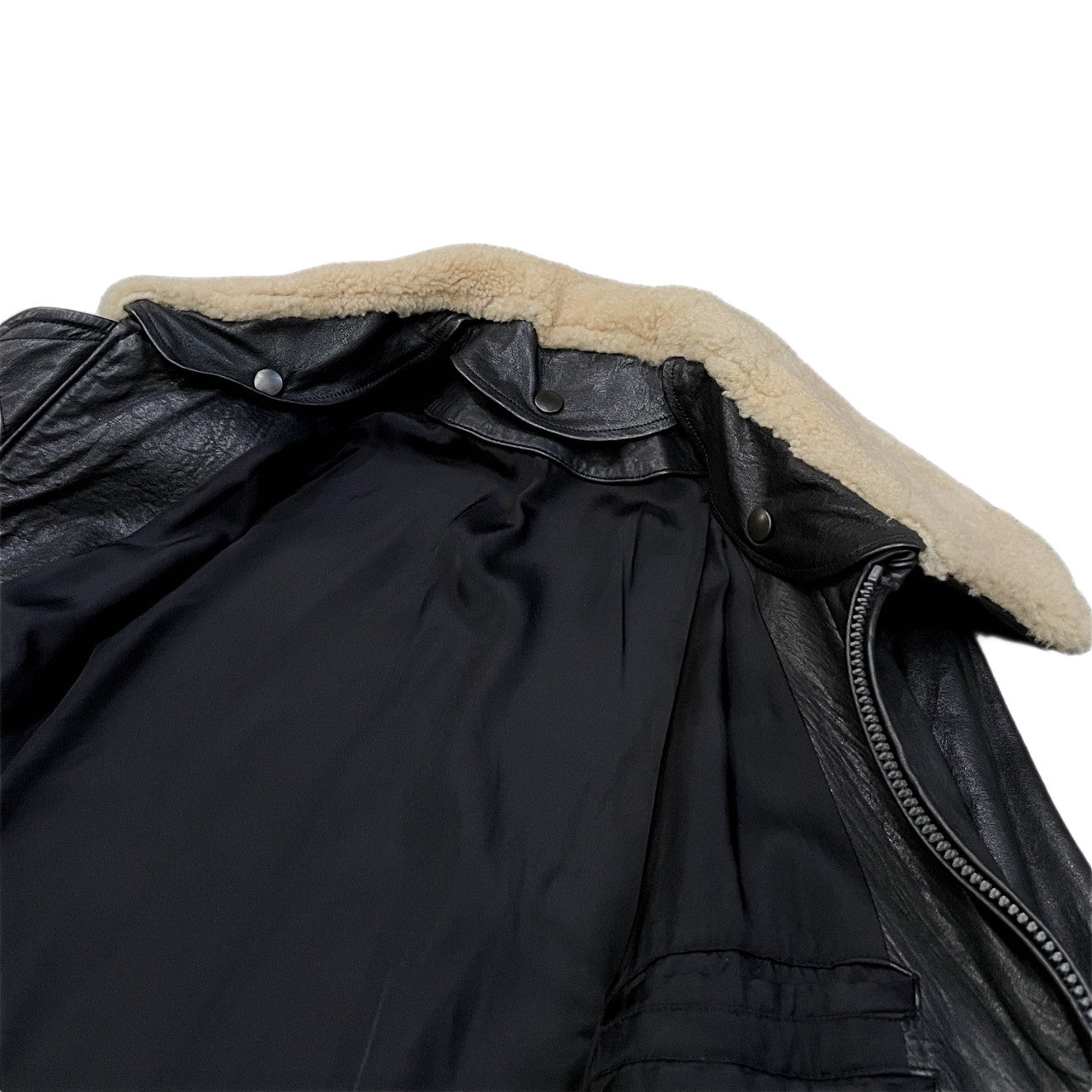 Yohji Yamamoto 10AW Horse Leather Boa Collar Riri Zip Size 2