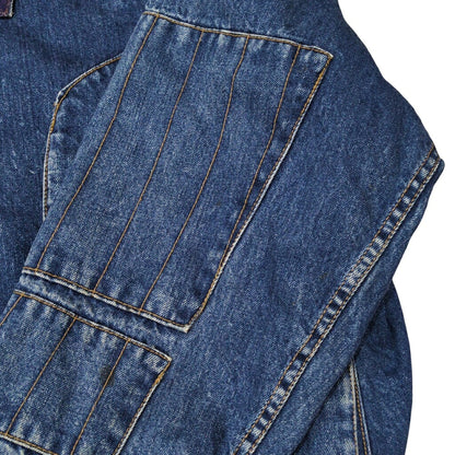 TOM HULCE 80s Vintage Blue Denim Bomber Jacket Size XXL